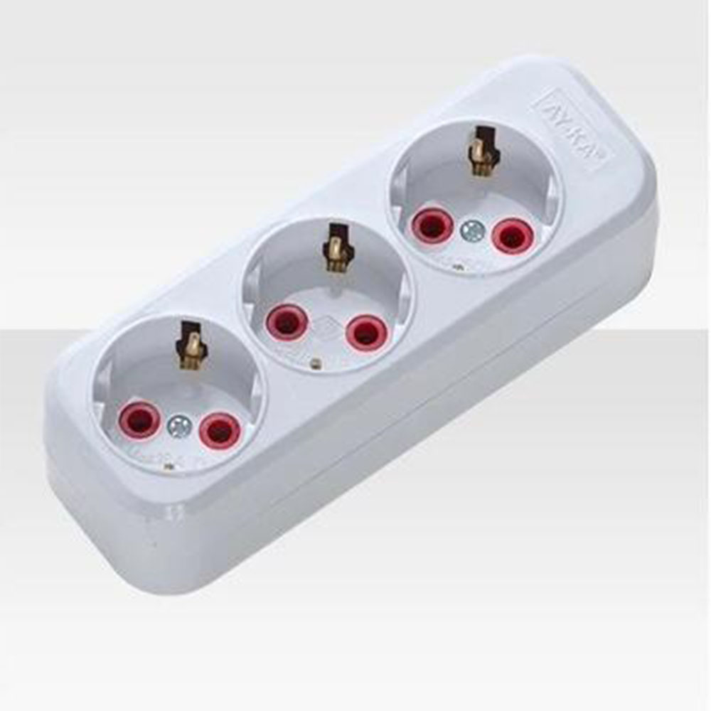 AYKA 3'LÜ KLEMENSLİ GRUP PRİZ (Kopya)