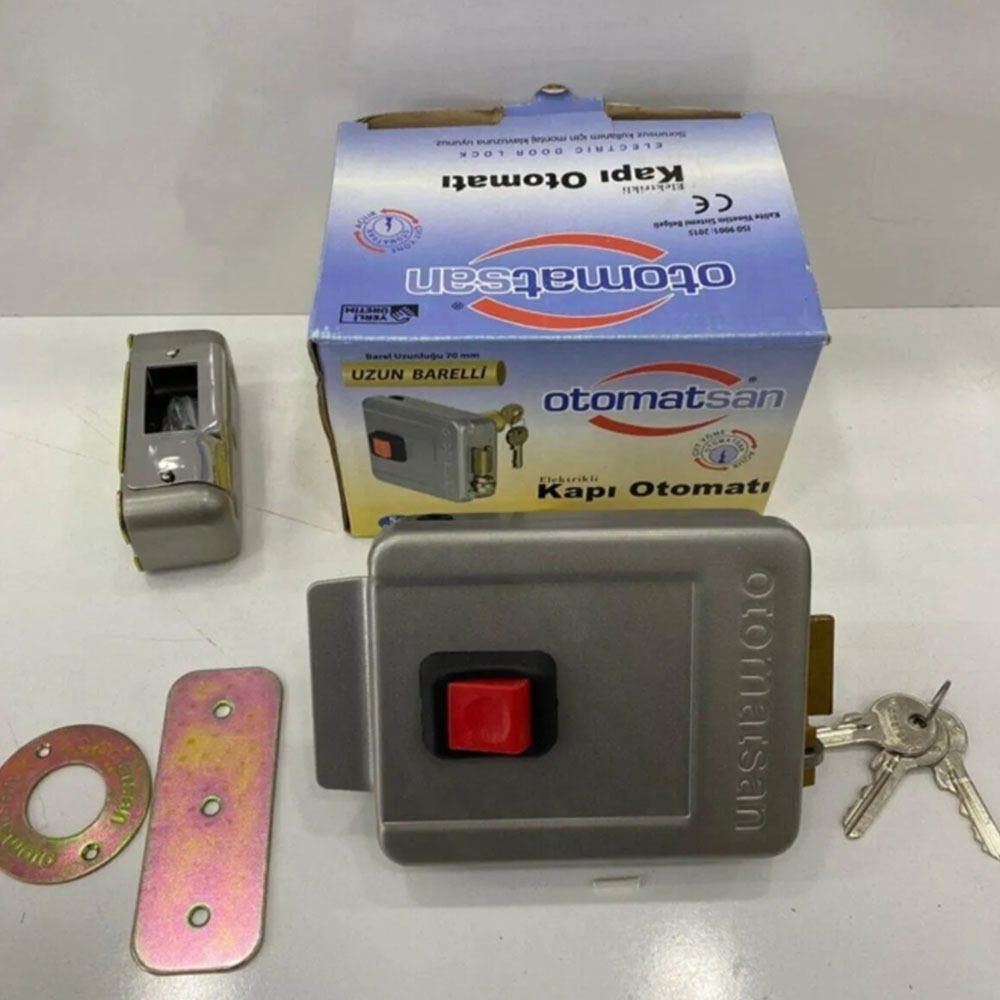 OTOMATSAN ELEKTRİKLİ KAPI OTOMATI METALİK 70MM UZUN BARELLİ