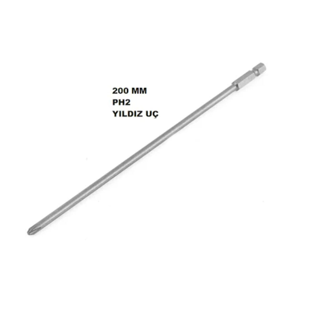 BITS VİDALAMA UCU YILDIZ PH2 200MM