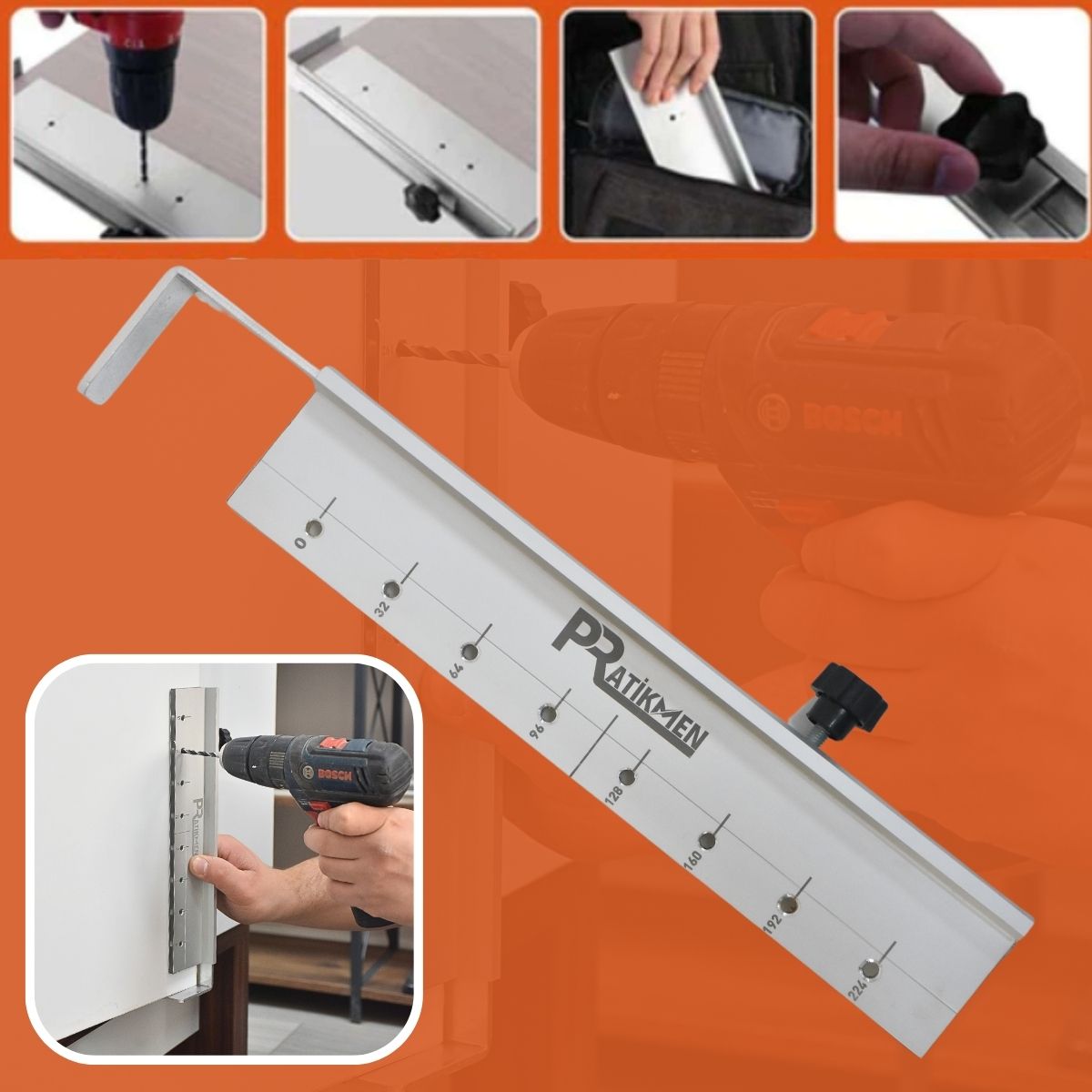 PRATİKMEN HASSAS KULP DELİK DELME VE SABİTLEME APARATI